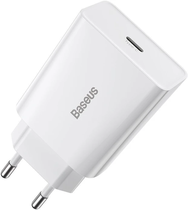 Baseus Speed Mini greitas įkroviklis USB-C PD 3A 20W baltas