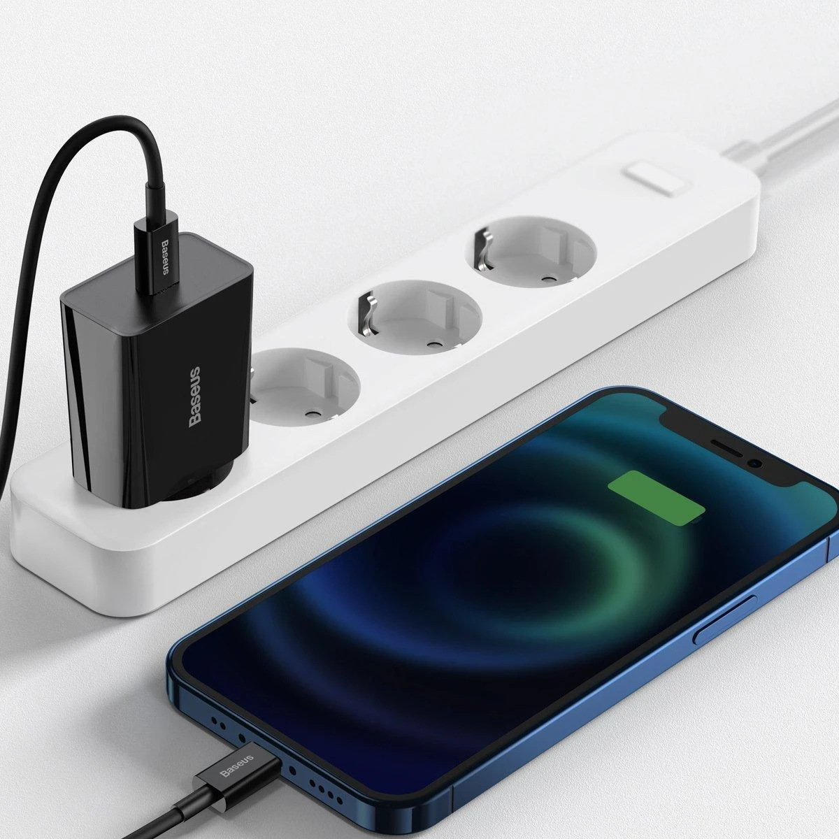 Baseus Speed Mini greitas įkroviklis USB-C PD 3A 20W juodas