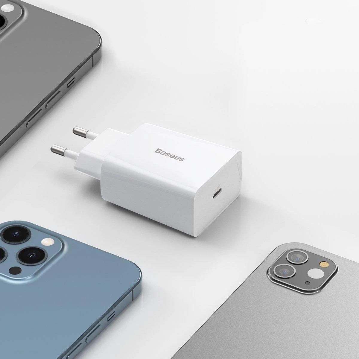 Baseus Speed Mini greitas įkroviklis USB-C PD 3A 20W baltas