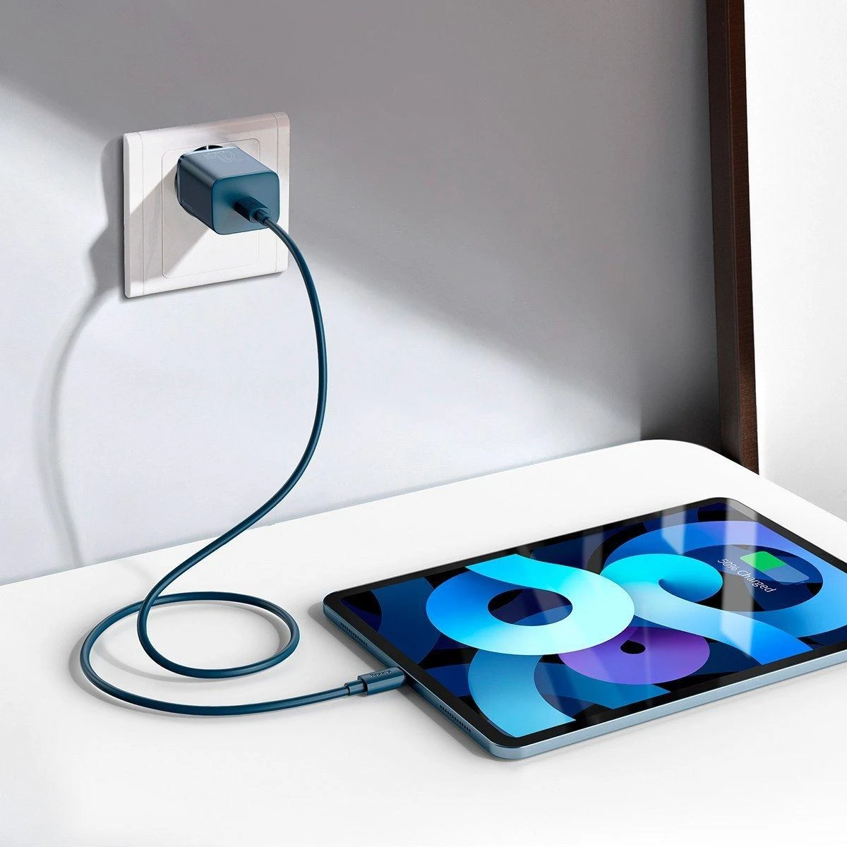Baseus Super Si 1C 20W greitas sieninis įkroviklis su 1m USB-C - Lightning kabeliu - Mėlynas