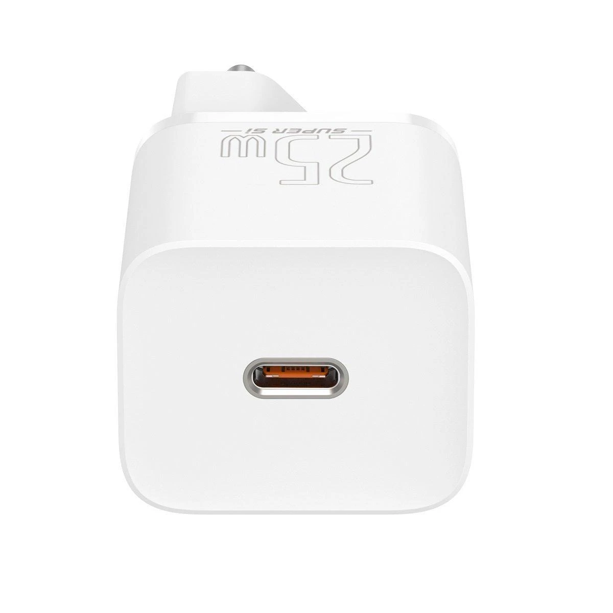 Baseus Super Si greitas įkroviklis 1C 25W su USB-C į USB-C kabeliu 1m - Baltas