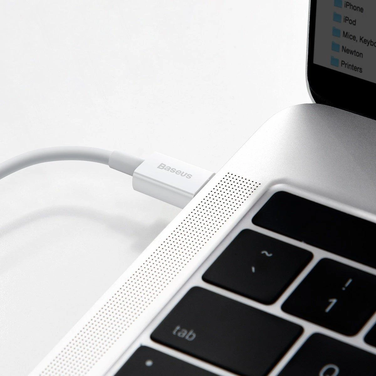 USB kabelis Baseus Superior iš Type-C į Lightning PD 20W 1.0m baltas CATLYS-A02