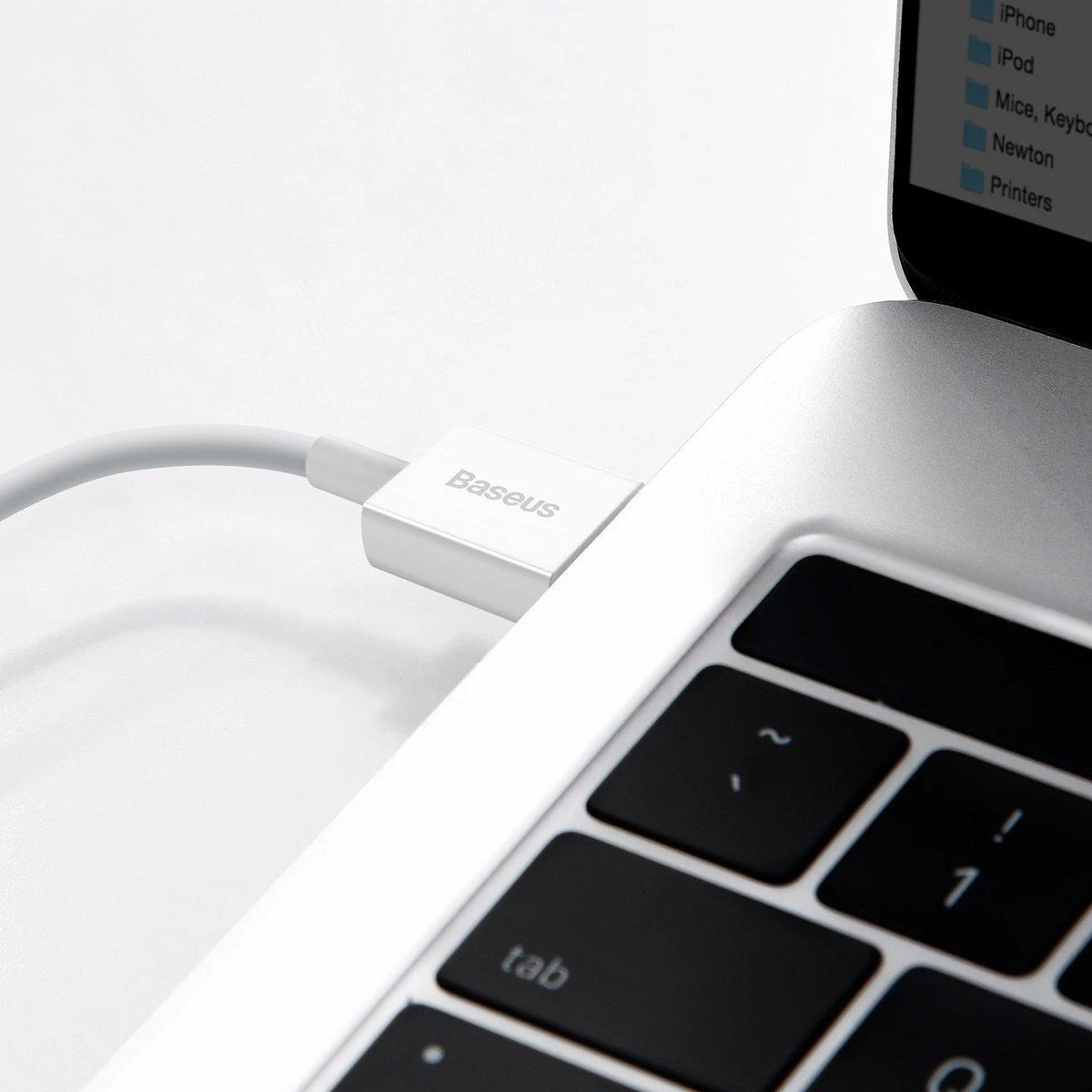 Kabelis  CABLE LIGHTNING TO USB 2M/Baltas CALYS-C02 BASEUS