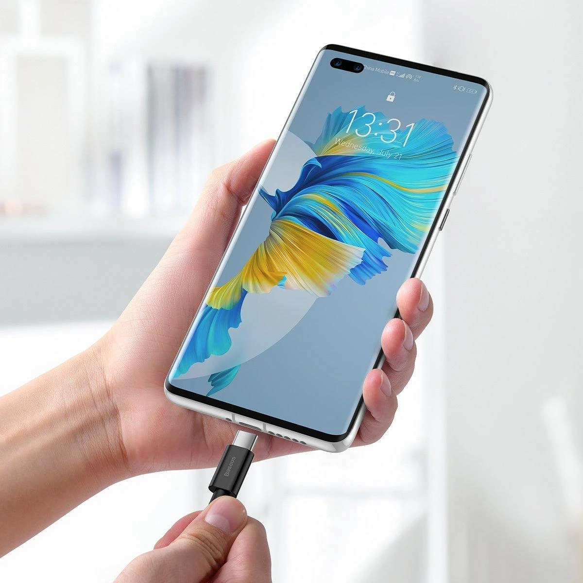 USB kabelis Baseus Superior iš USB į Type-C 66W 2.0m juodas CATYS-A01
