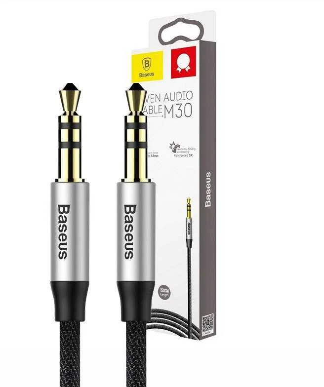 Baseus Yiven Audio Cable 3.5 male Audio M30 1.5 (Juodas)