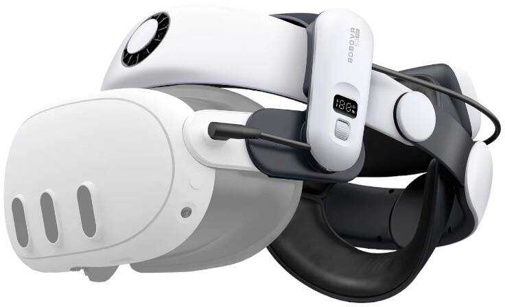 BOBOVR S3 PRO baterijos atraminis dirželis, skirtas Meta