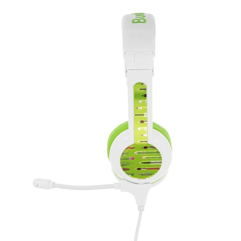 Buddyphones Ausinės vaikams 3+ 85dB su mikrofonu School+, žalia