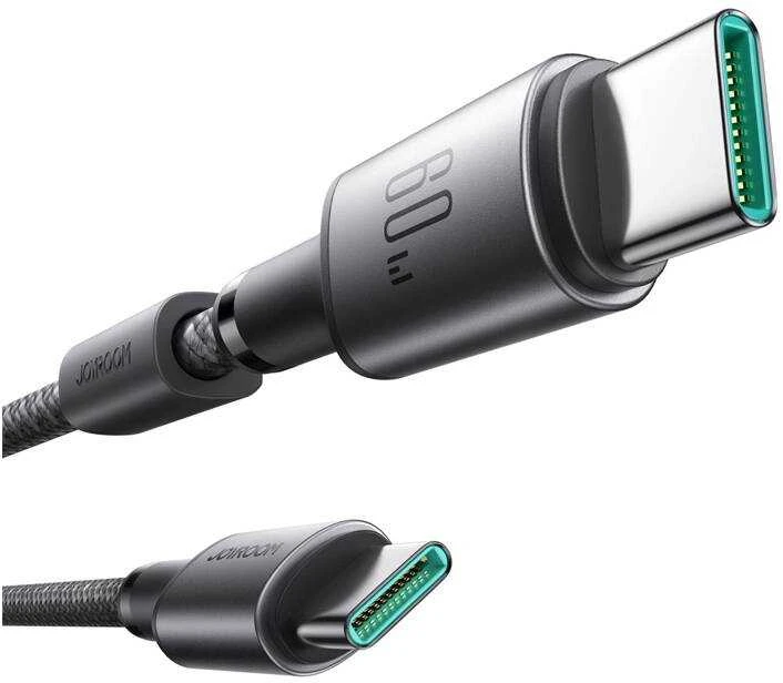 USB kabelis Joyroom SA-50 USB-C to USB-C 60W 1.2m tamsiai pilkas