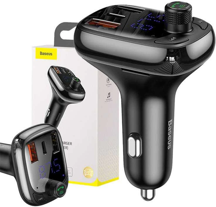 Automobilinis Bluetooth MP3 grotuvas Baseus T Shaped S-13 Juodas OS