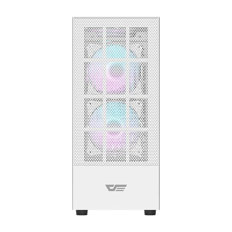 Darkflash A290 kompiuterio dėklas + 3 ventiliatoriai (balti)