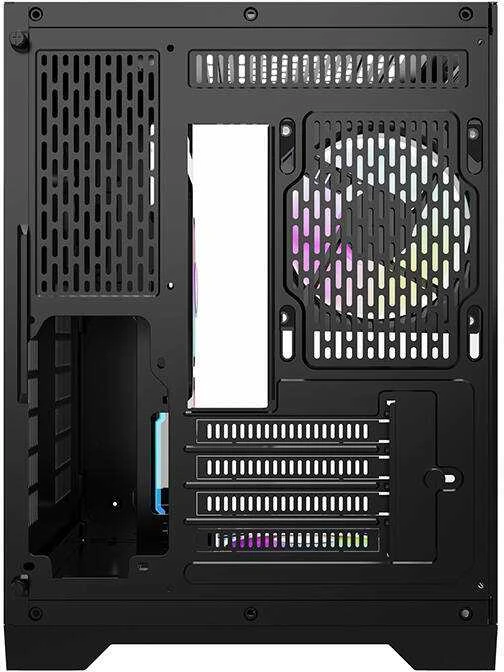 Darkflash Darflash FT350 kompiuterio dėklas + 5 aRGB ventiliatoriai (juodi)