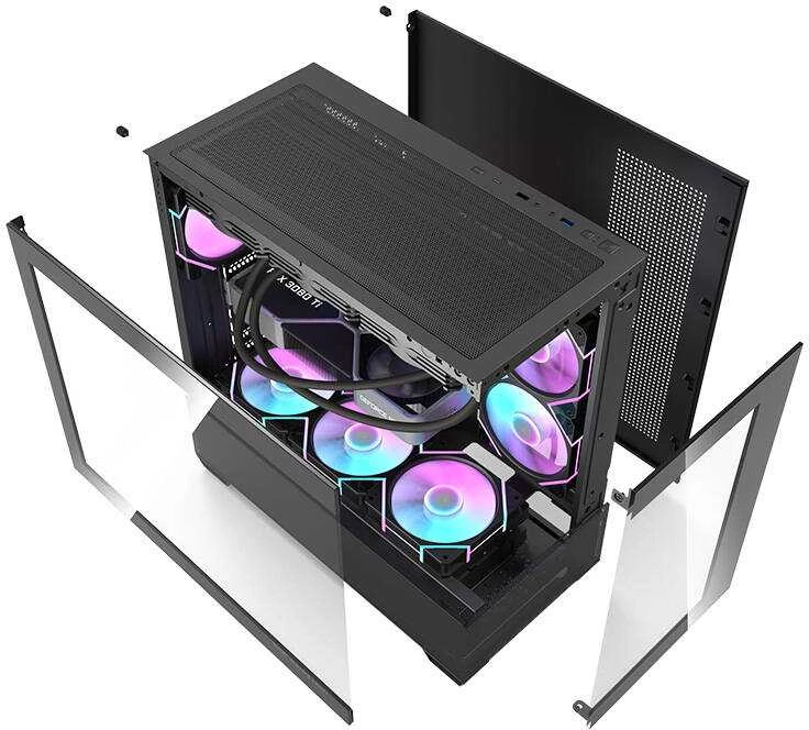 Darkflash DS900 AIR kompiuterio dėklas (juodas)