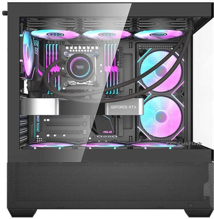 Darkflash DS900 AIR kompiuterio dėklas (juodas)