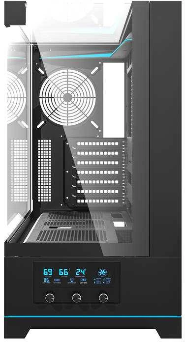 Darkflash DY450 kompiuterio dėklas be ventiliatorių (juodas)