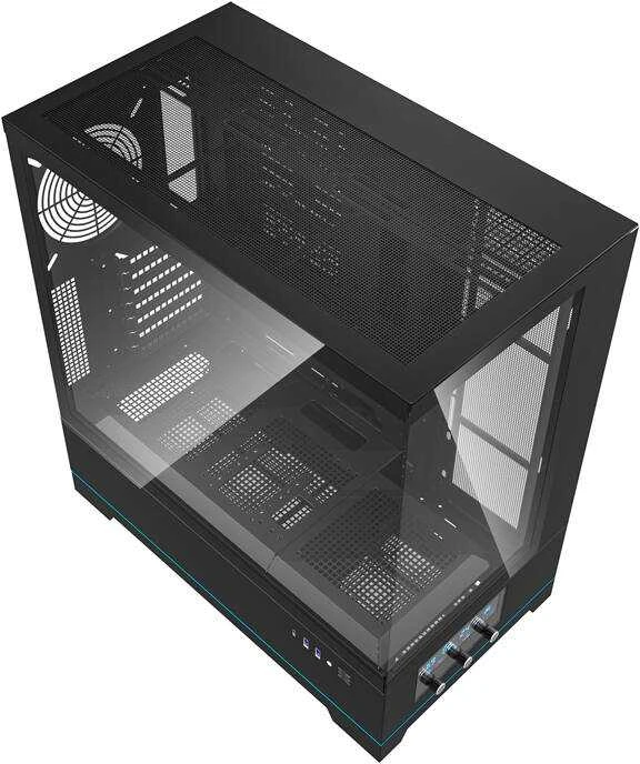 Darkflash DY451 kompiuterio dėklas be ventiliatorių (juodas)