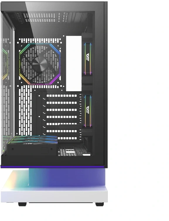 DarkFlash F1 ATX Computer Case + 6 Fans (Baltas)