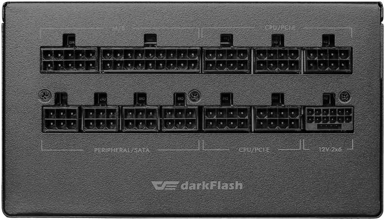„DarkFlash PMT1250“ kompiuterio maitinimo šaltinis (juodas)
