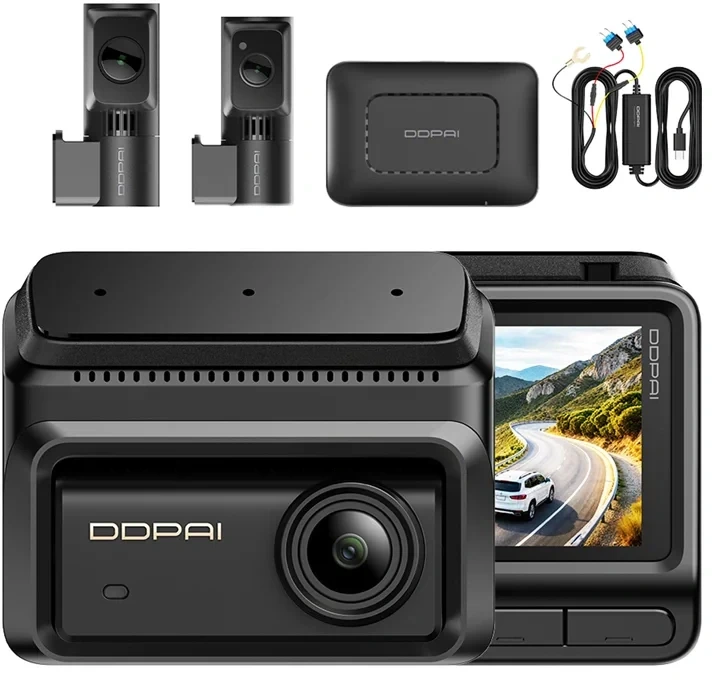Vaizdo registratorius - DDPAI Z90T 4G trijų kanalų 4K 30 kadr./s 1440p GPS 4G 512 GB