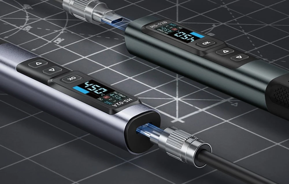 100 W smart soldering iron with FNIRSI HS-02A MAX tool kit aprašymas - Prekės nuotrauka