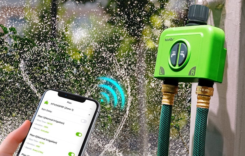 2 zonų laistymo valdiklis su „RainPoint WiFi“ šliuzu aprašymas - Prekės nuotrauka 2 zonų laistymo valdiklis su „RainPoint WiFi“ šliuzu aprašymas - Prekės nuotrauka