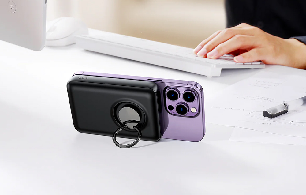 20 W Magnetinis PowerBank 10 000 mAh Joyroom JR-W050 (baltas) aprašymas - Prekės nuotrauka