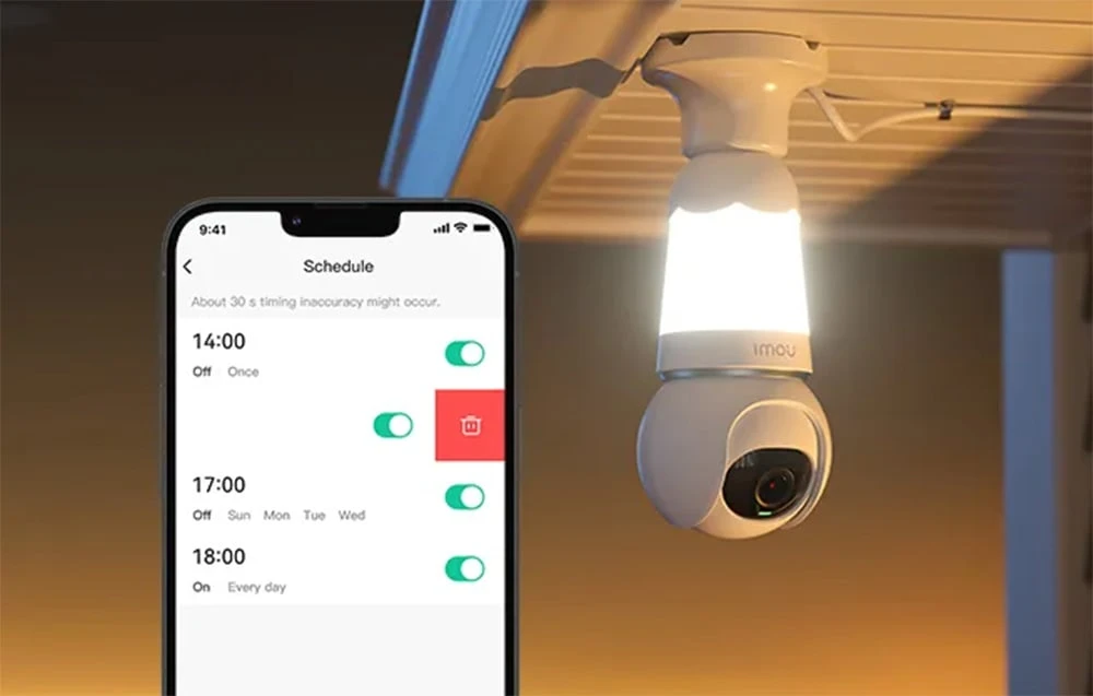2in1 lemputė ir 360° lauko kamera WiFi IMOU lemputės kamera 5MP aprašymas - Prekės nuotrauka 2in1 lemputė ir 360° lauko kamera WiFi IMOU lemputės kamera 5MP aprašymas - Prekės nuotrauka