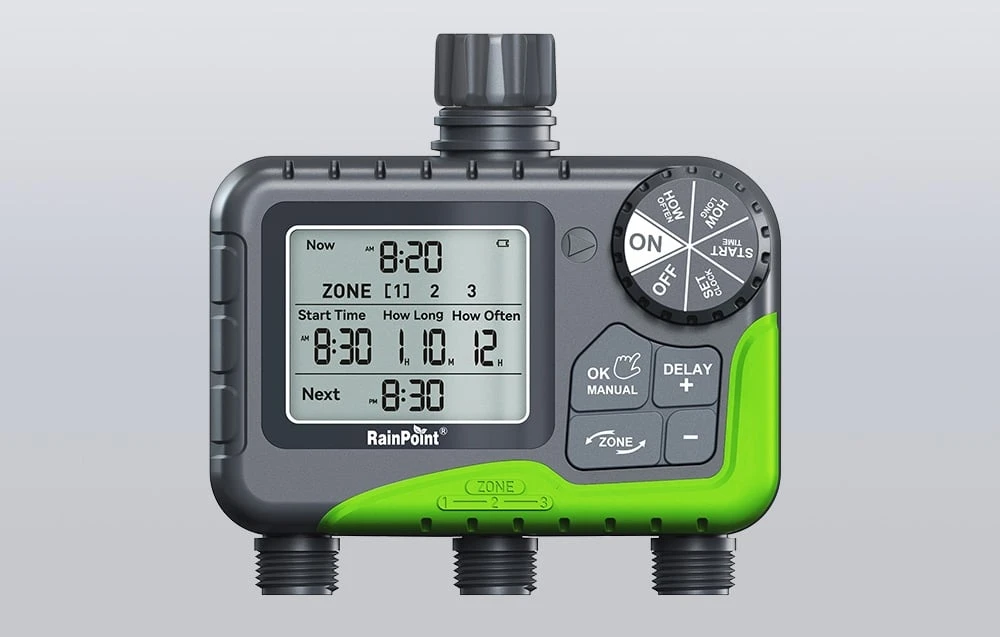3-Zone Hose Timer RainPoint ITV305 aprašymas - Prekės nuotrauka 3-Zone Hose Timer RainPoint ITV305 aprašymas - Prekės nuotrauka