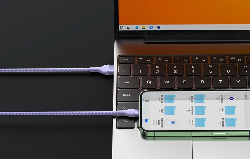3in1 USB laidas Baseus Flash Series II, USB-C + mikro USB + Lightning, 66 W, 1.2 m (violetinė) aprašymas - Prekės nuotrauka 3in1 USB laidas Baseus Flash Series II, USB-C + mikro USB + Lightning, 66 W, 1.2 m (violetinė) aprašymas - Prekės nuotrauka