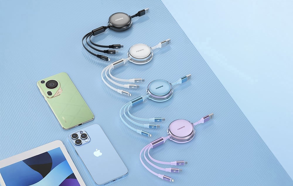 3w1 Foneng X113 1.1M Juodas Cable aprašymas - Prekės nuotrauka