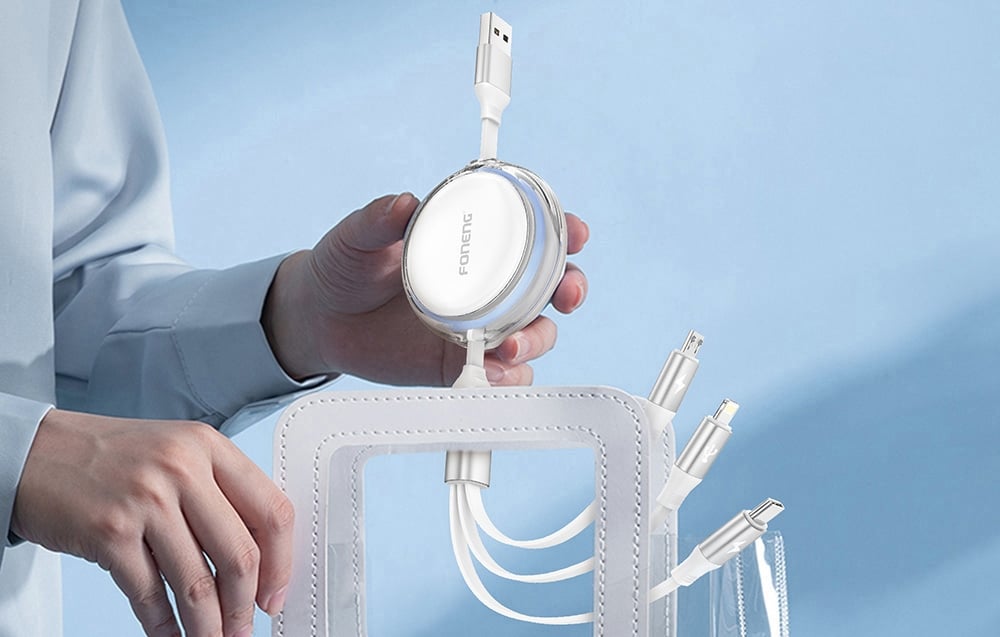 3w1 Foneng X113 1.1M Juodas Cable aprašymas - Prekės nuotrauka