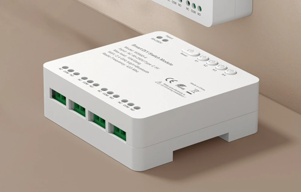 4-channel ZigBee switch module with voltage-free DC 32V contact Avatto ZWSMMD-4-32V aprašymas - Prekės nuotrauka