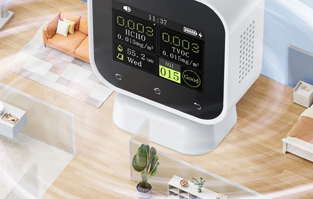 4-in-1 indoor air quality monitorius Formaldehyde detector with touch screen FNIRSI SFD-02 aprašymas - Prekės nuotrauka