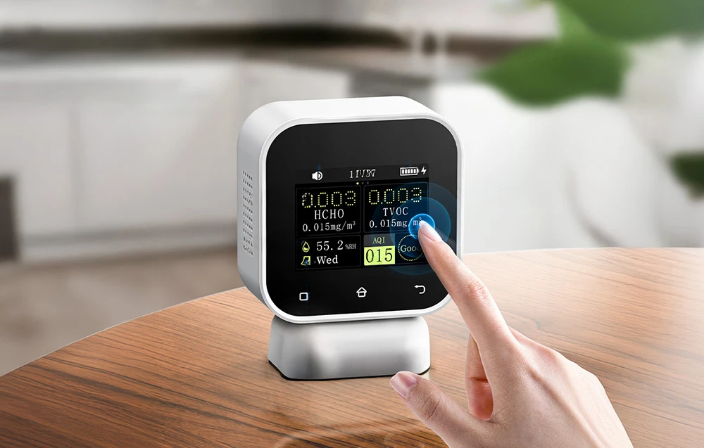 4-in-1 indoor air quality monitorius Formaldehyde detector with touch screen FNIRSI SFD-02 aprašymas - Prekės nuotrauka