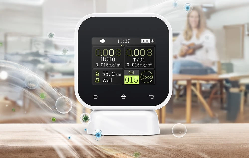 4-in-1 indoor air quality monitorius Formaldehyde detector with touch screen FNIRSI SFD-02 aprašymas - Prekės nuotrauka