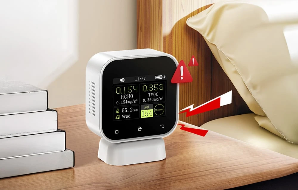 4-in-1 indoor air quality monitorius Formaldehyde detector with touch screen FNIRSI SFD-02 aprašymas - Prekės nuotrauka