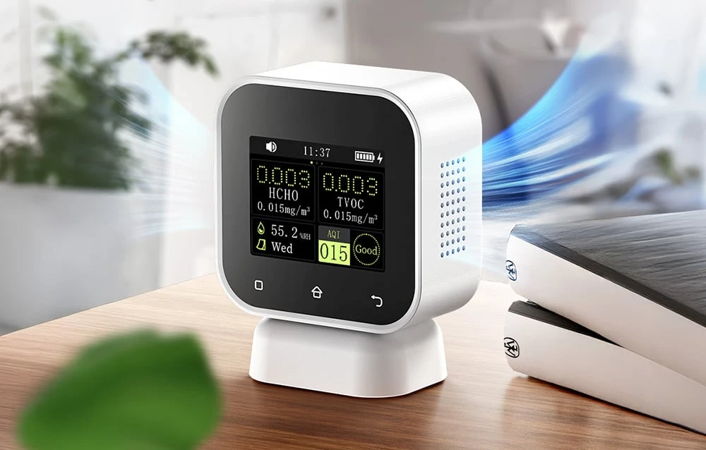 4-in-1 indoor air quality monitorius Formaldehyde detector with touch screen FNIRSI SFD-02 aprašymas - Prekės nuotrauka