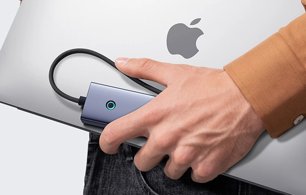 4in1 Hub Baseus UltraJoy USB-C iki USB 3.0 (pilka erdvė) aprašymas - Prekės nuotrauka