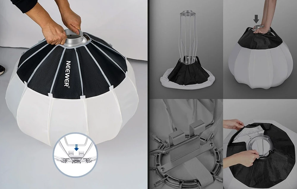 90 cm Lantern Softbox – Quick Setup Neewer NS90L aprašymas - Prekės nuotrauka