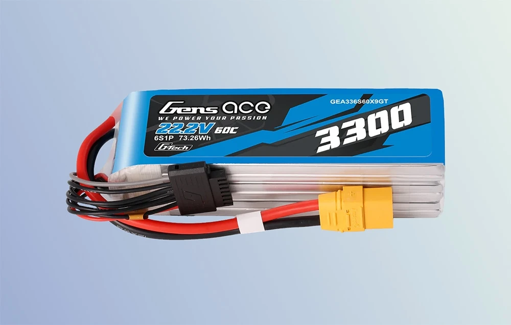 Akumuliatorius Lipo Gens Ace G-Tech 3300mAh 22.2V 60C 6S1P XT90 aprašymas - Prekės nuotrauka Akumuliatorius Lipo Gens Ace G-Tech 3300mAh 22.2V 60C 6S1P XT90 aprašymas - Prekės nuotrauka