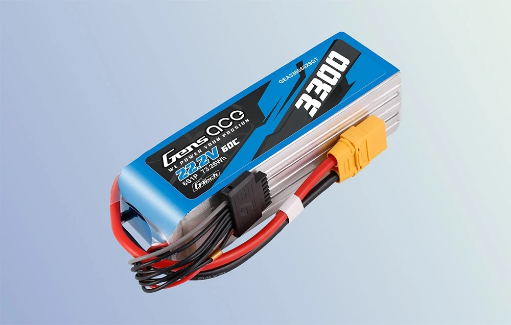 Akumuliatorius Lipo Gens Ace G-Tech 3300mAh 22.2V 60C 6S1P XT90 aprašymas - Prekės nuotrauka Akumuliatorius Lipo Gens Ace G-Tech 3300mAh 22.2V 60C 6S1P XT90 aprašymas - Prekės nuotrauka