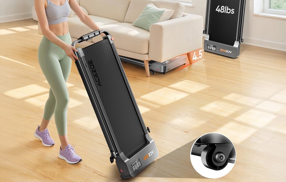 ACEZOE UTRAI P12 Foldable Electric Treadmill (Juodas and Gray) aprašymas - Prekės nuotrauka