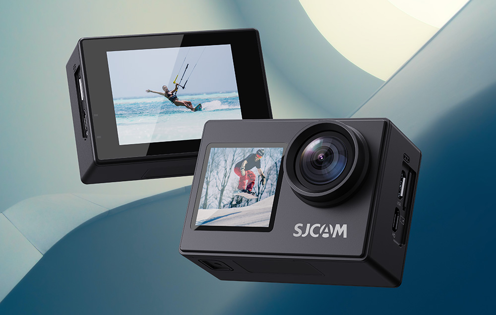 Veiksmo kamera SJCAM SJ4000 su dviem ekranais (juoda) aprašymas - Prekės nuotrauka