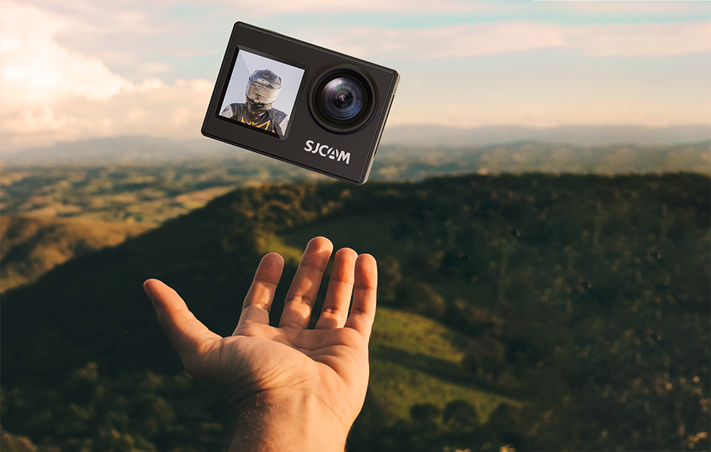 Veiksmo kamera SJCAM SJ4000 su dviem ekranais (juoda) aprašymas - Prekės nuotrauka