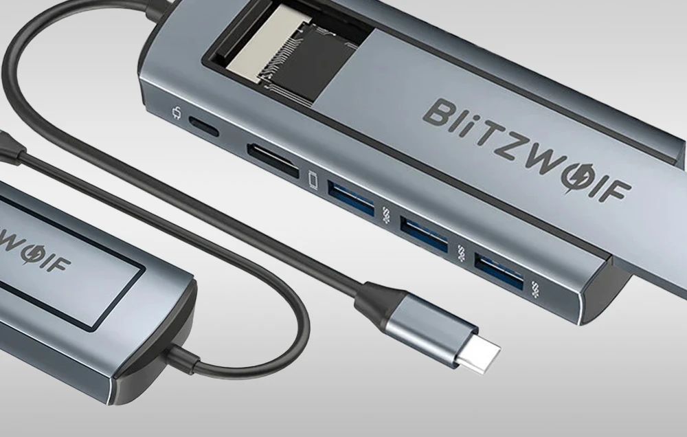 Adapteris 6in1 HUB Blitzwolf BW-Neo TH13 aprašymas - Prekės nuotrauka Adapteris 6in1 HUB Blitzwolf BW-Neo TH13 aprašymas - Prekės nuotrauka