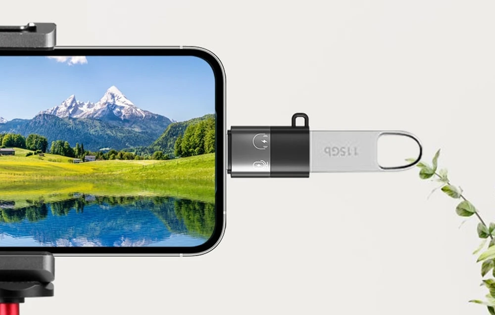 OTG USB-C adapteris prie Lightning Puluz PU649B aprašymas - Prekės nuotrauka OTG USB-C adapteris prie Lightning Puluz PU649B aprašymas - Prekės nuotrauka