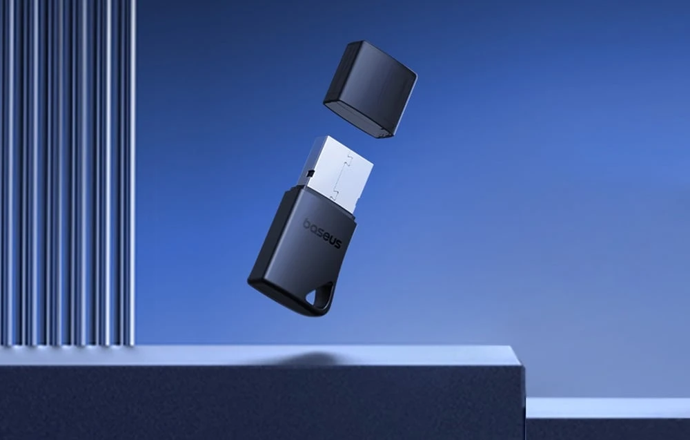Adapteris Baseus (BA04+) Bluetooth 5.4 USB juodas aprašymas - Prekės nuotrauka