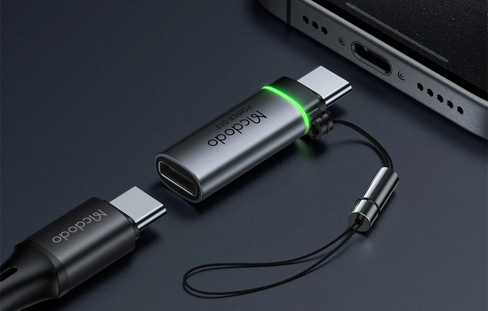 Adapteris USB-C arba USB-C Mcdodo OT-2450, automatinis išjungimas aprašymas - Prekės nuotrauka Adapteris USB-C arba USB-C Mcdodo OT-2450, automatinis išjungimas aprašymas - Prekės nuotrauka