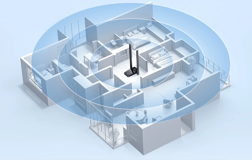Adapteris WiFi Baseus FastJoy 1800Mbps (juodas) aprašymas - Prekės nuotrauka