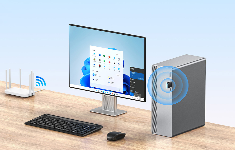 Adapteris WiFi Baseus FastJoy 300Mbps Juodas aprašymas - Prekės nuotrauka