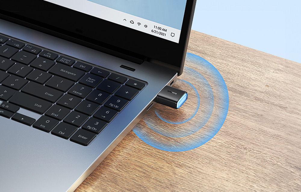 Adapteris WiFi Baseus FastJoy 300Mbps Juodas aprašymas - Prekės nuotrauka